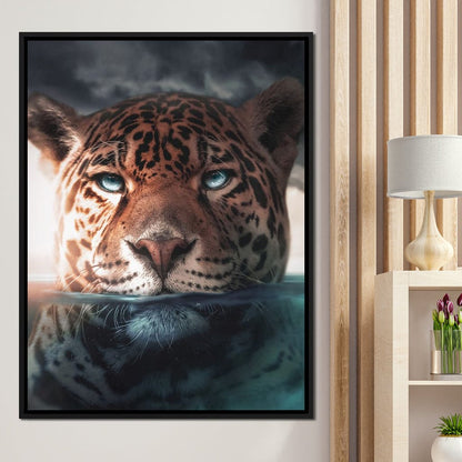 Leopard Underwater Canvas Wall Art