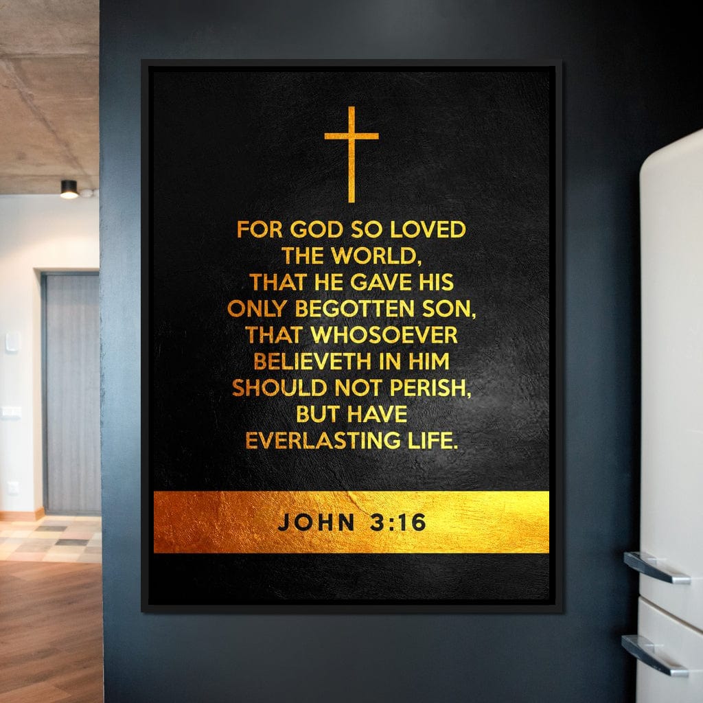 John 3:16 Canvas Wall Art