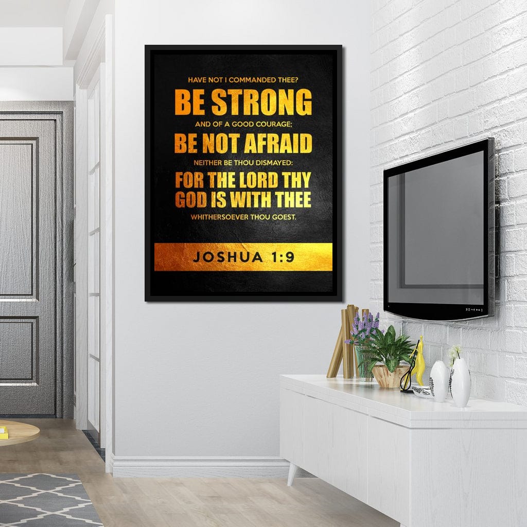 Joshua 1:9 Canvas Wall Art