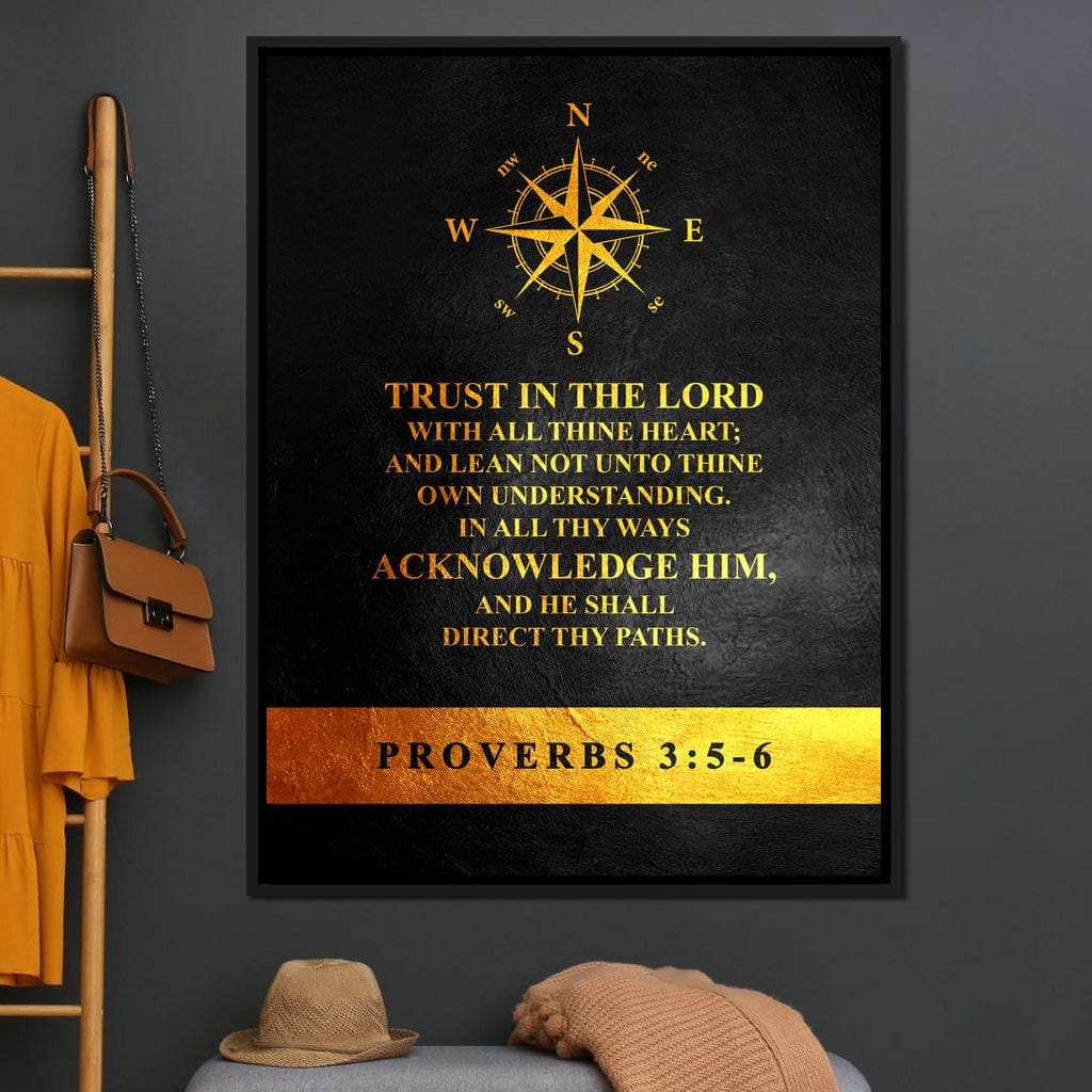 Proverbs 3:5-6 Canvas Wall Art