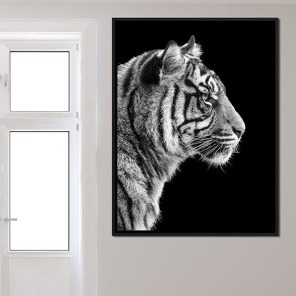 Black and White Sumatran Tiger Canvas Wall Art