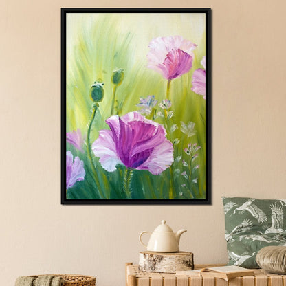 Purple Poppies Canvas Wall Art