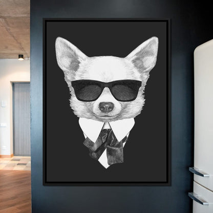 Dressed Up Chihuahua Canvas Wall Art