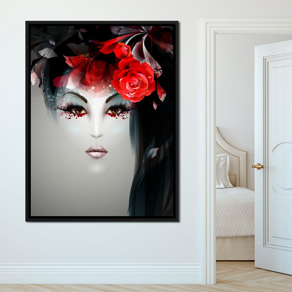 Geisha Portrait Canvas Wall Art
