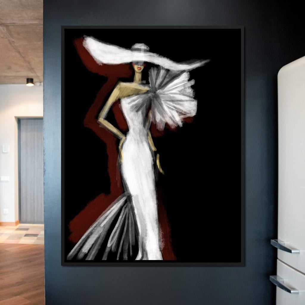The White Dress Canvas Wall Art