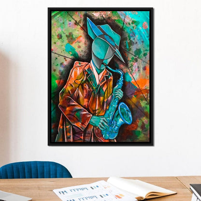 Soul Jazz Player Canvas Wall Art