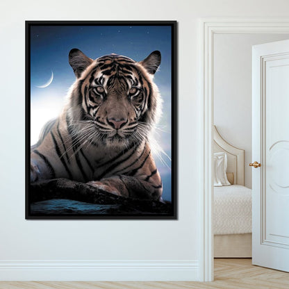 Tiger Moon Canvas Wall Art