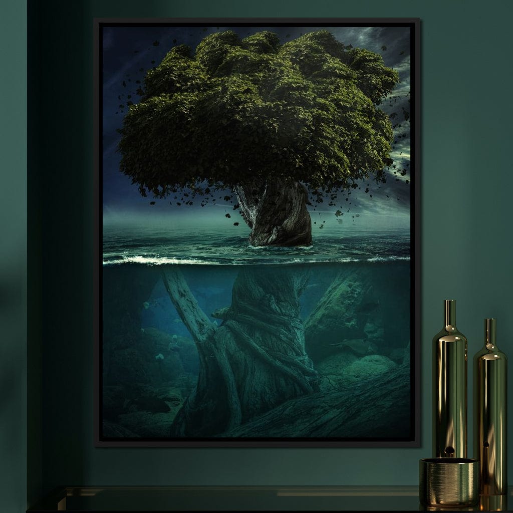 Alone in Depth Canvas Wall Art