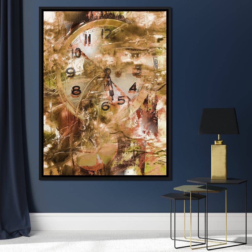 Psychedelic Clock Canvas Wall Art