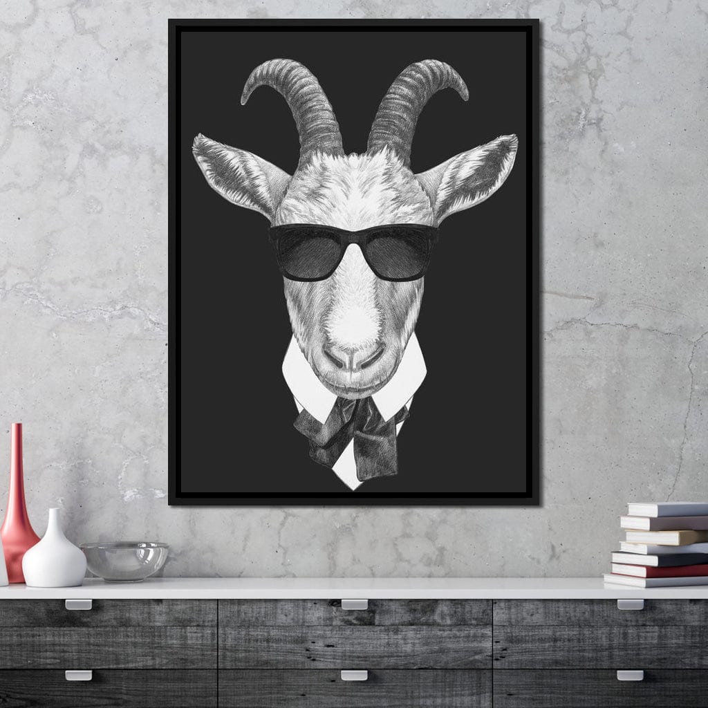 Dressed Up Goat Canvas Wall Art