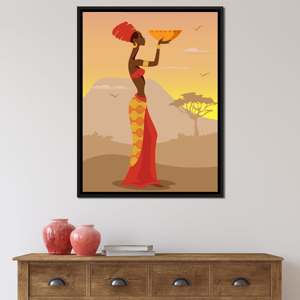 African Offering Canvas Wall Art