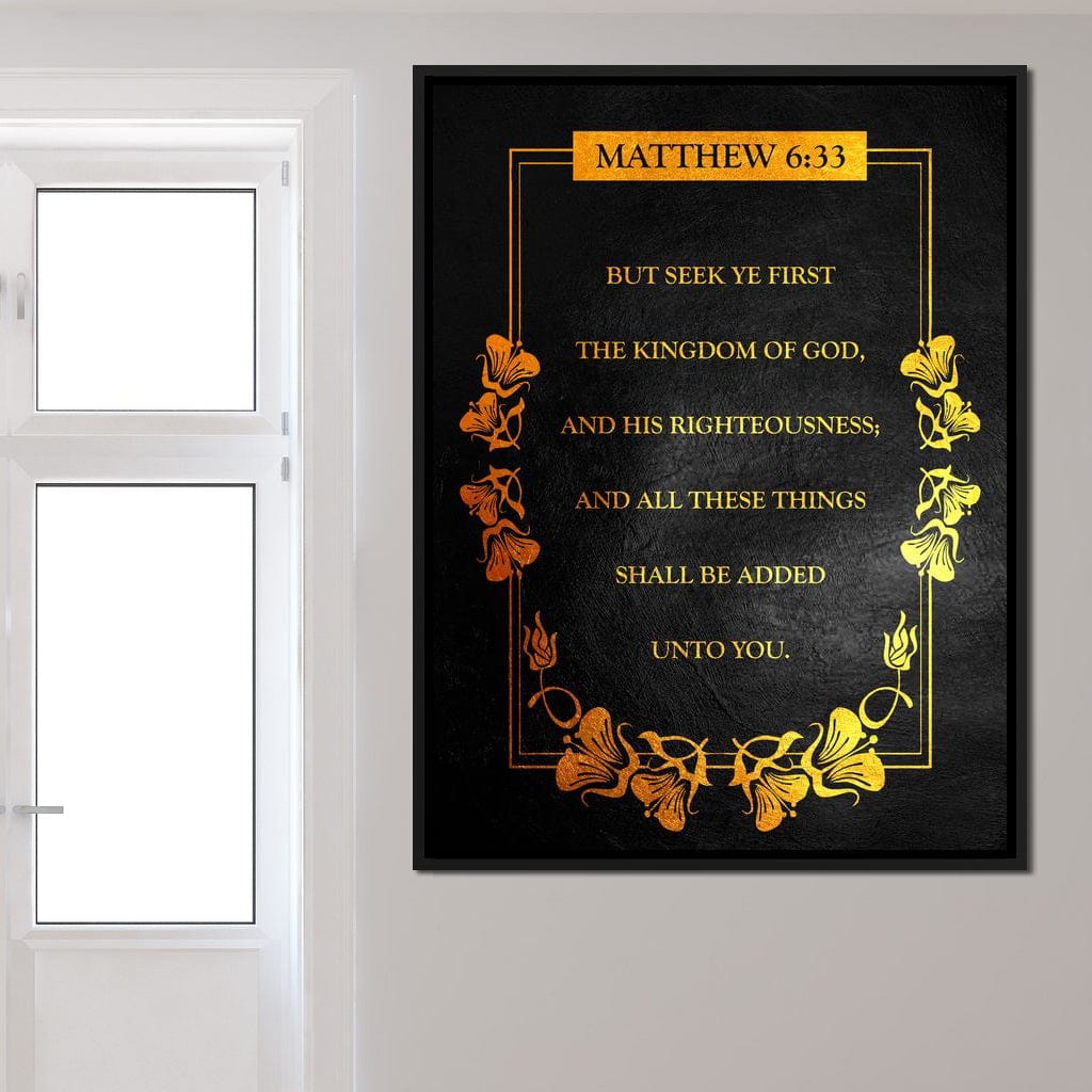 Matthew 6:33 Canvas Wall Art