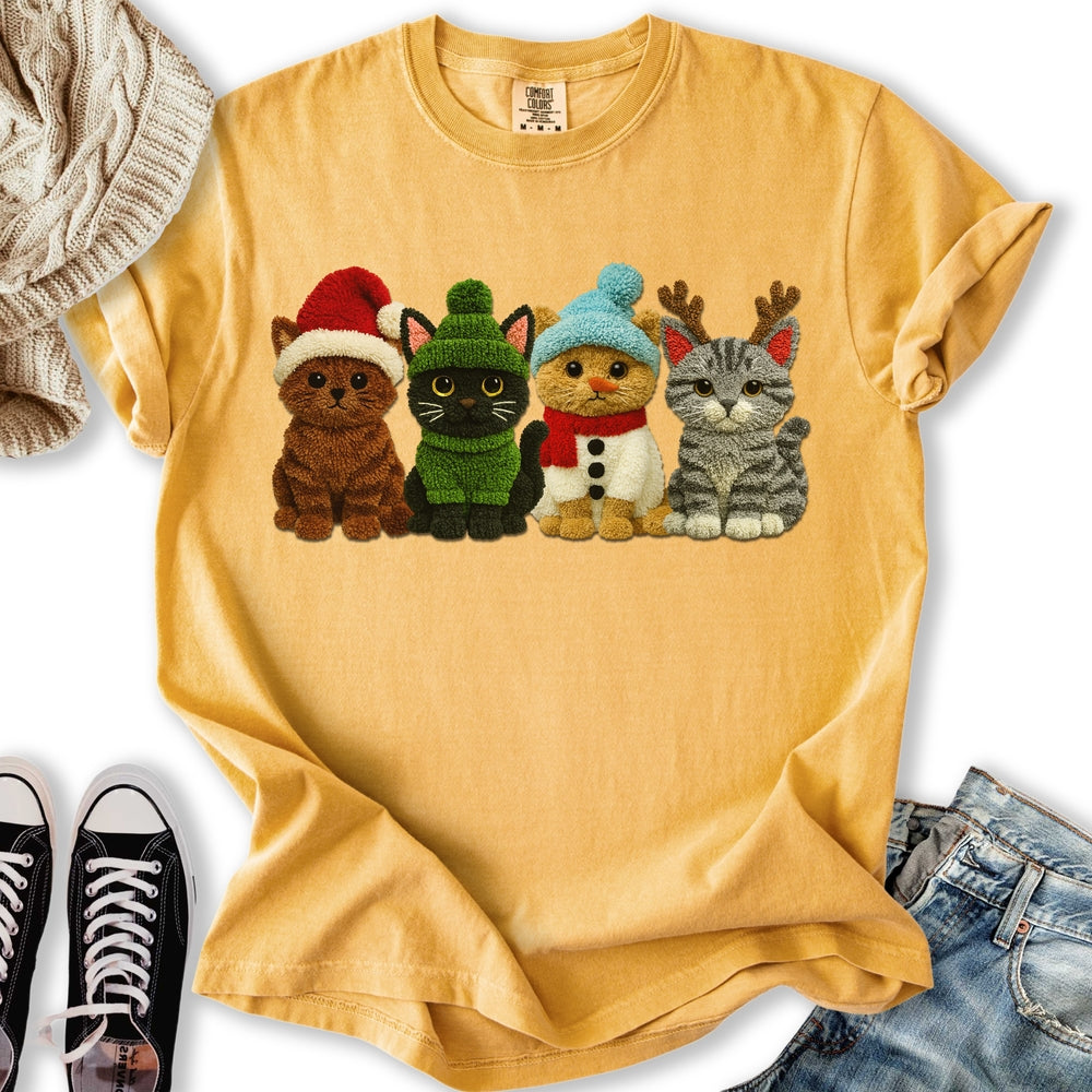 Holiday Yarn Cats Relaxed Tee