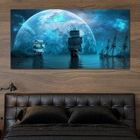 Sailing World Canvas Wall Art