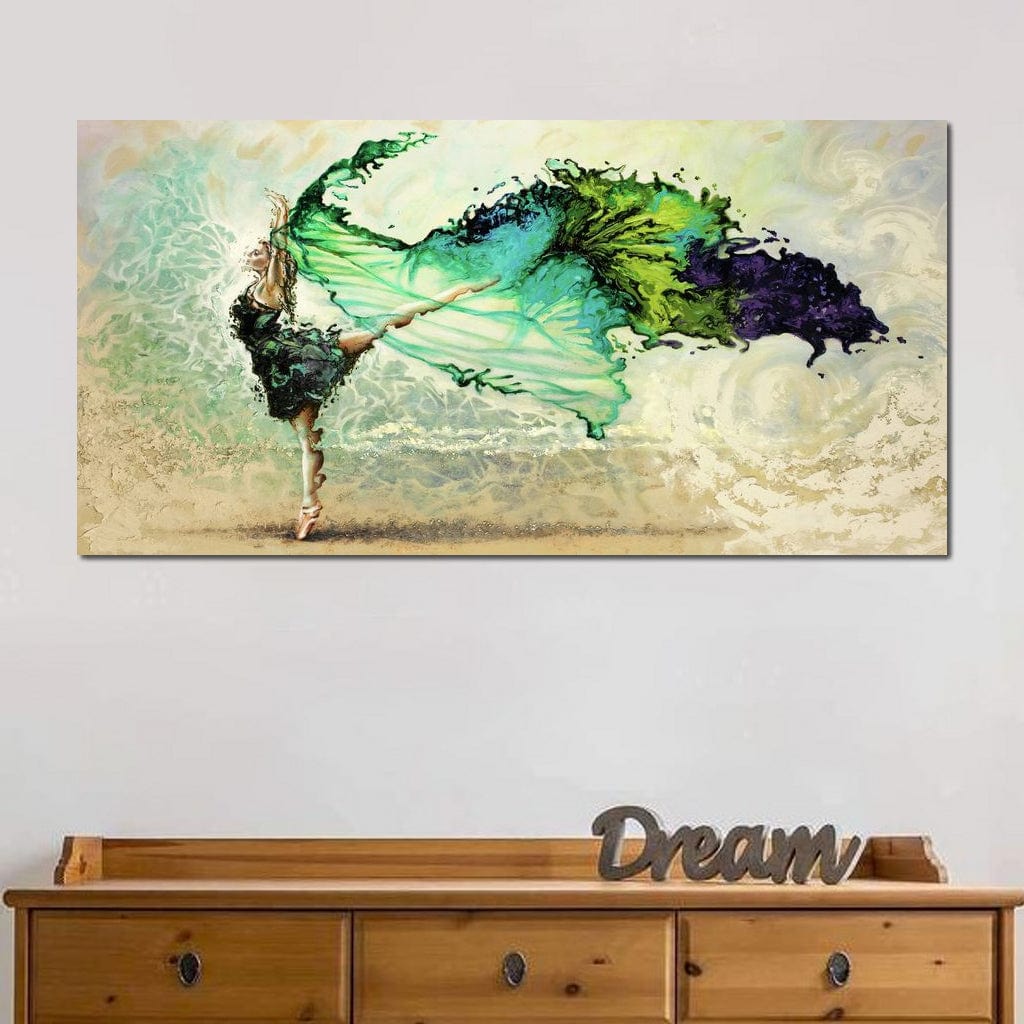 Ballerina Butterfly Canvas Wall Art