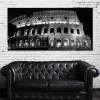 Colosseum at Night Time Canvas Wall Art