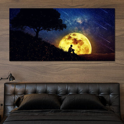 Otherworldly Night Scene Canvas Wall Art
