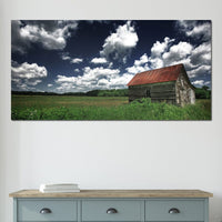 Old Barn in the Field Canvas Wall Art