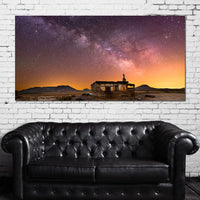 Shepherd Hut Desert Night Canvas Wall Art