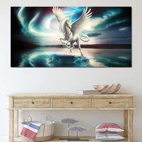 Northern Light Unicorn Canvas Wall Art