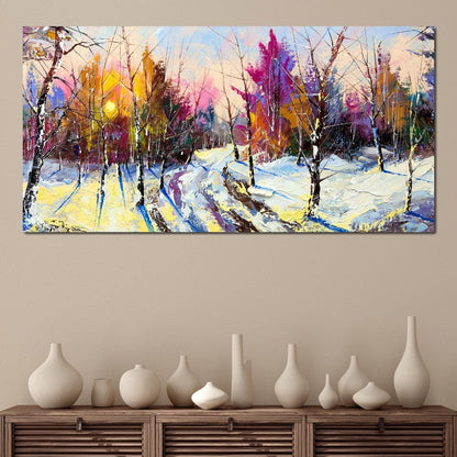 Winter Wood Canvas Wall Art