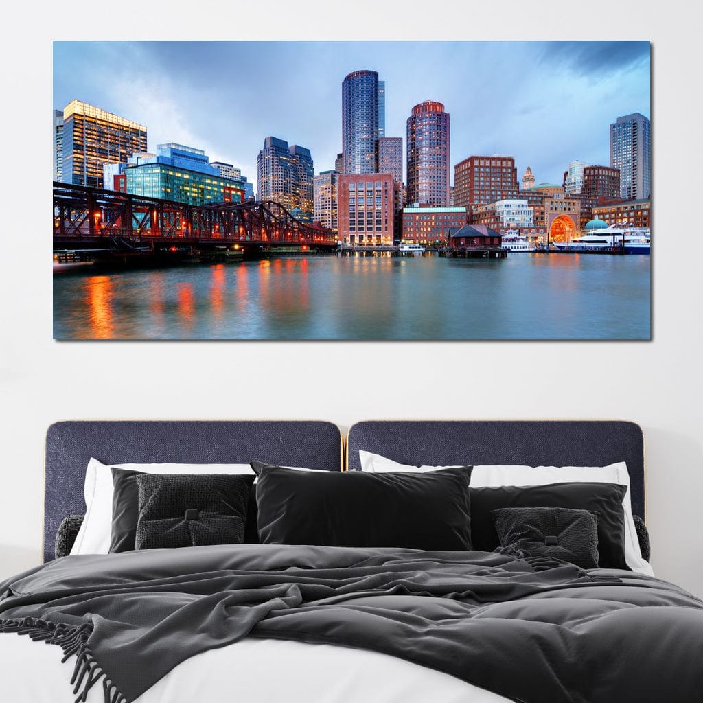 Boston Skyline Canvas Wall Art