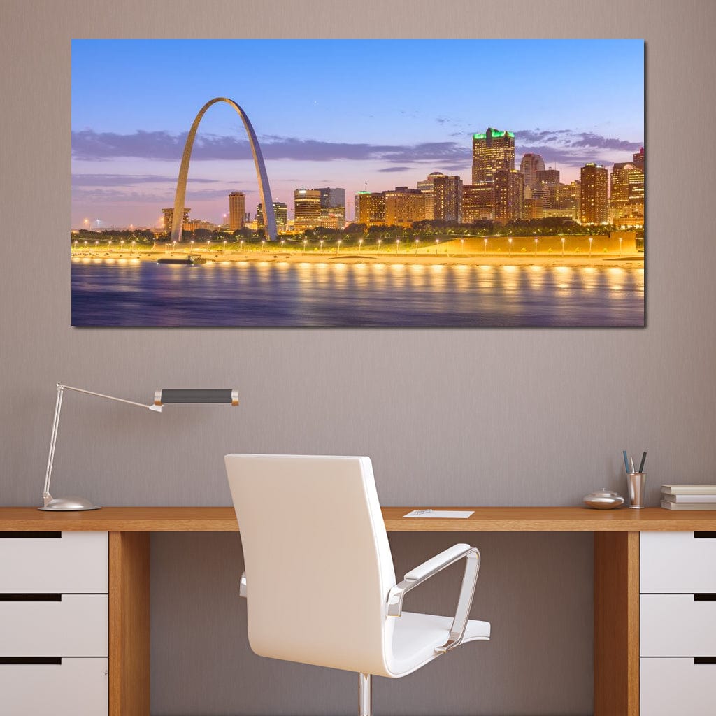 St Louis Skyline Canvas Wall Art