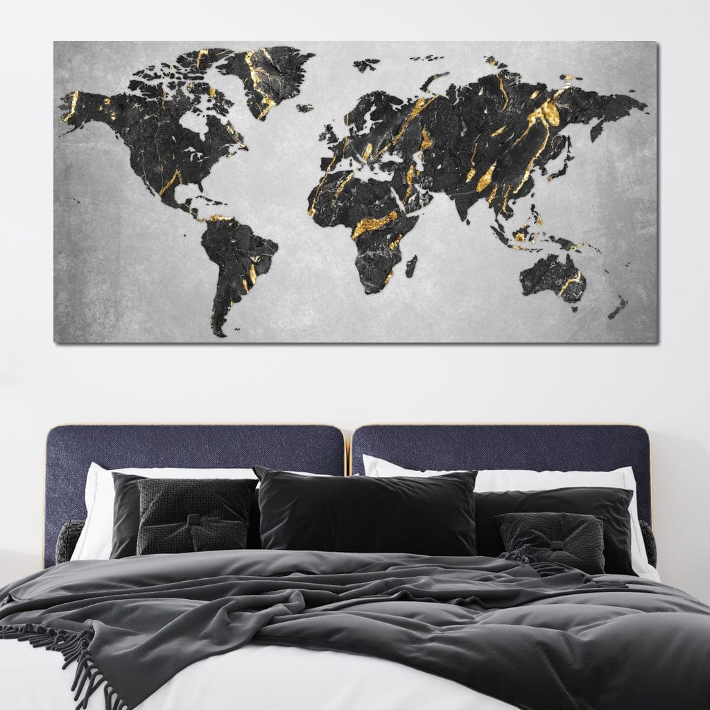 World Map 5 - Mateo Canvas Wall Art