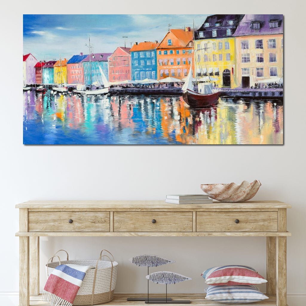 Copenhagen Port Canvas Wall Art