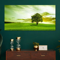 Green Prairie Canvas Wall Art
