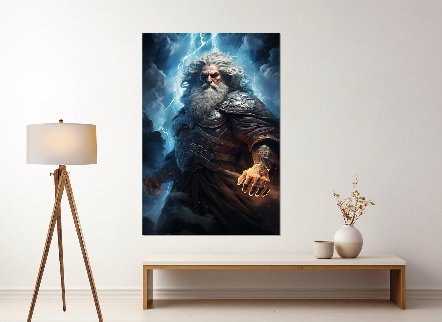Zeus Canvas Print – Greek Mythology Art | Framed Gallery Wrapped Cotton Canvas