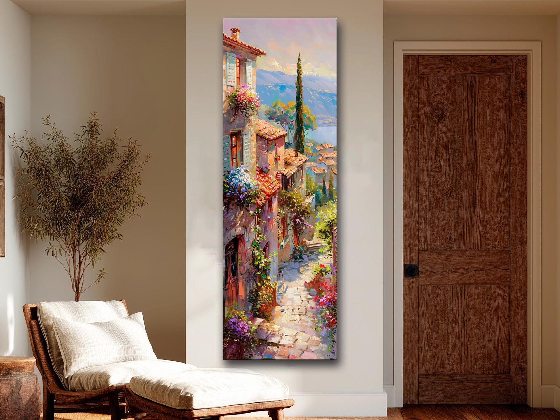 Italian Landscape Canvas - Scenic Lake Como Wall Art | Framed & Ready to Hang