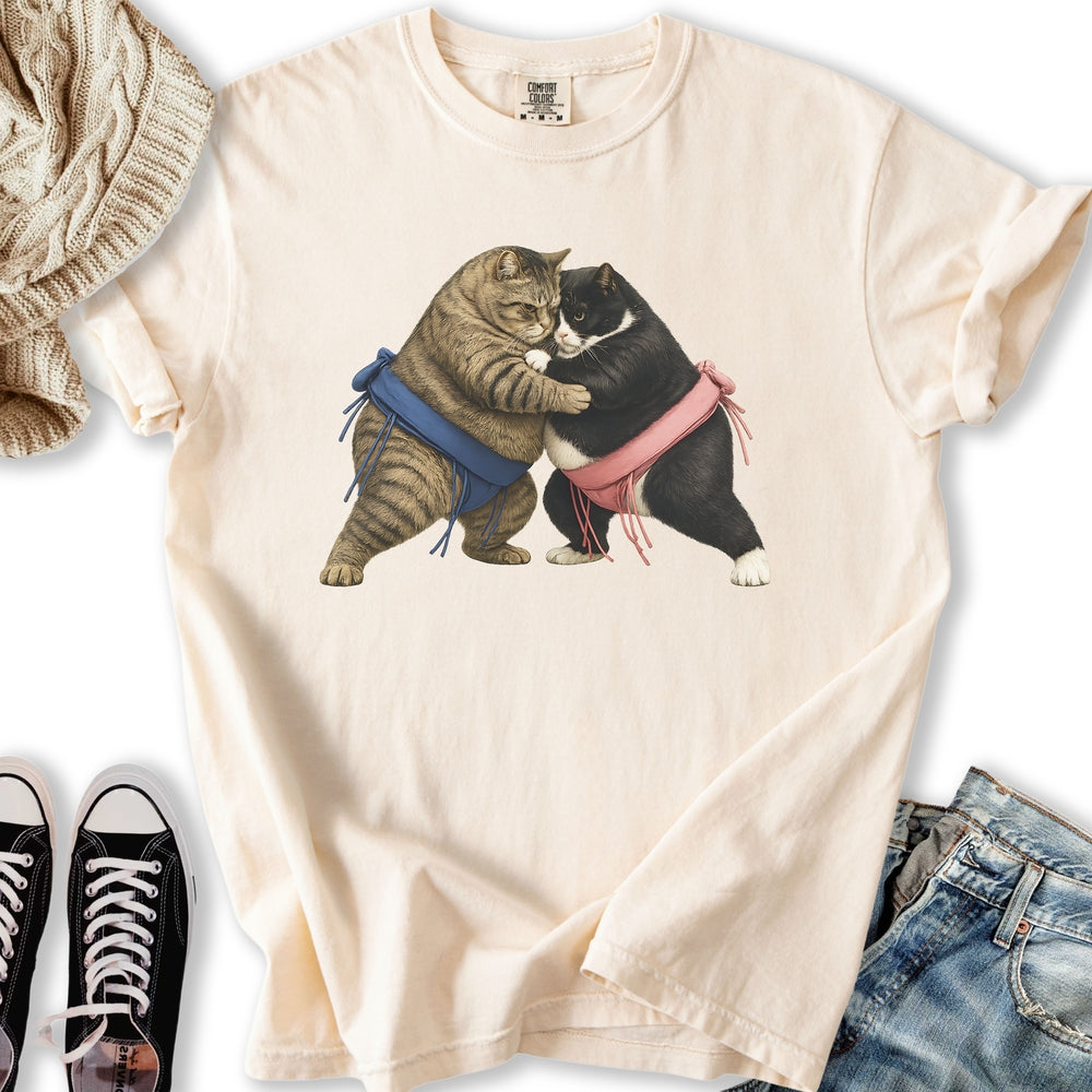 Sumo Wrestling Cats Relaxed Tee