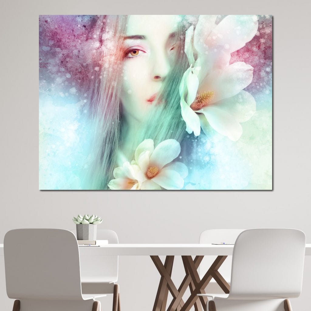 Spring Lady Canvas Wall Art