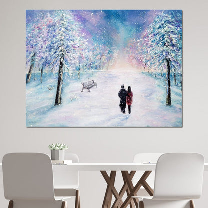 Winter Walk Canvas Wall Art