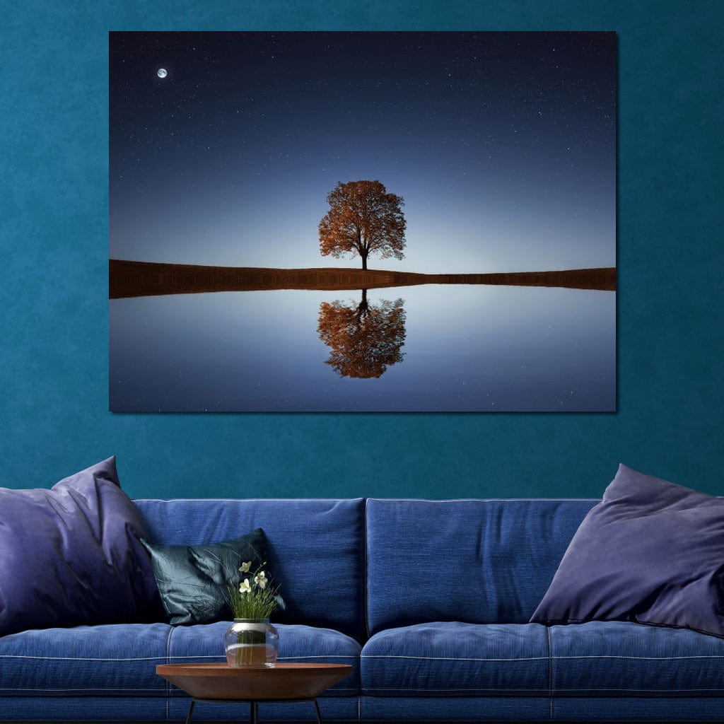 Tree Reflection Canvas Wall Art