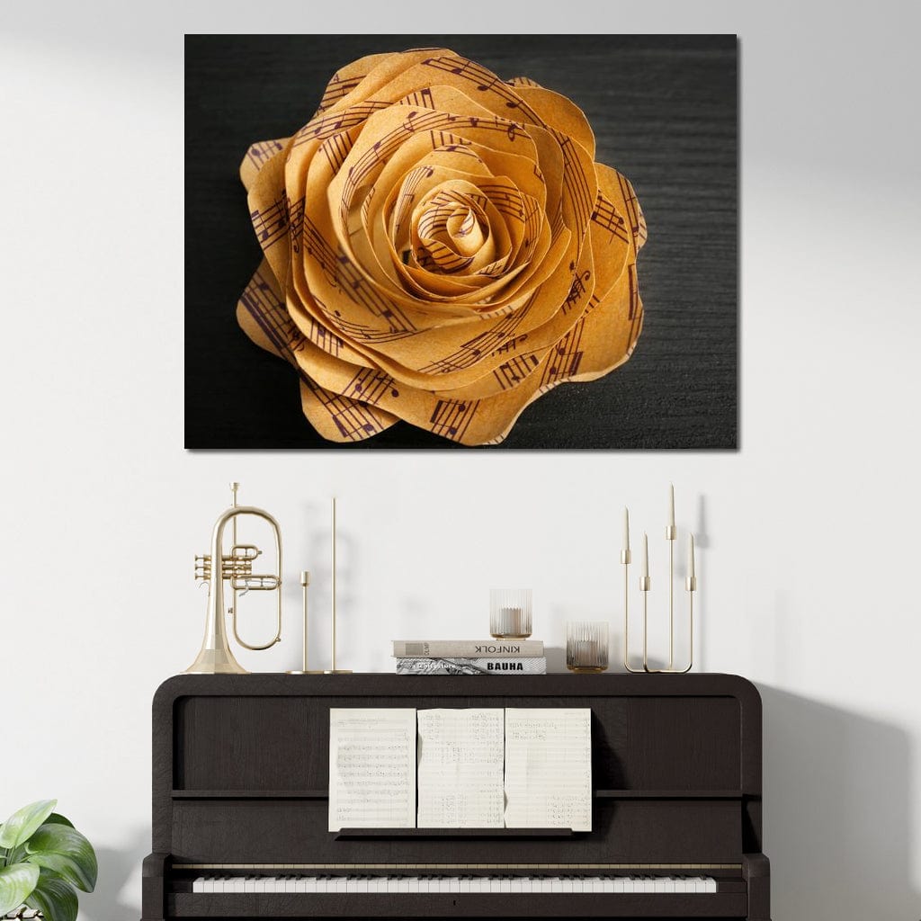 Musical Flower Canvas Wall Art