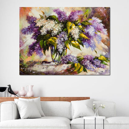 Lilac Bouquet Canvas Wall Art