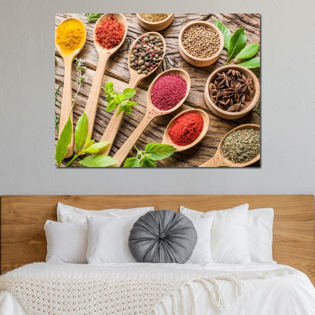 Assortment of Spices Canvas Wall Art