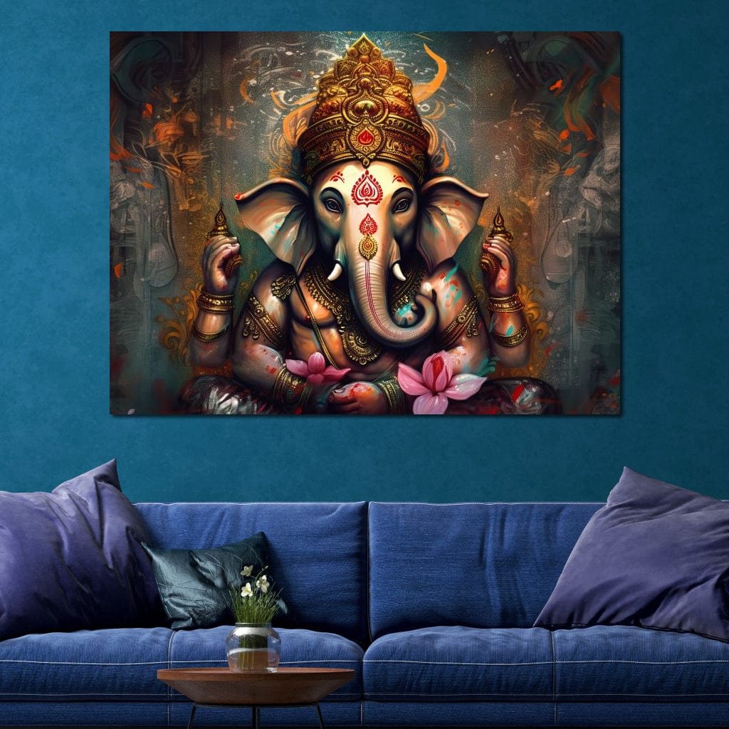 Ganesha's Wealth Canvas Wall Art