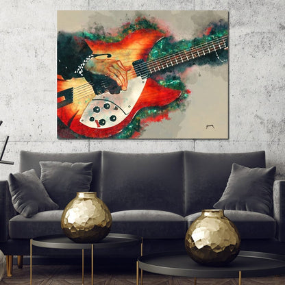 Tom Petty's Electric Guitar Canvas Wall Art