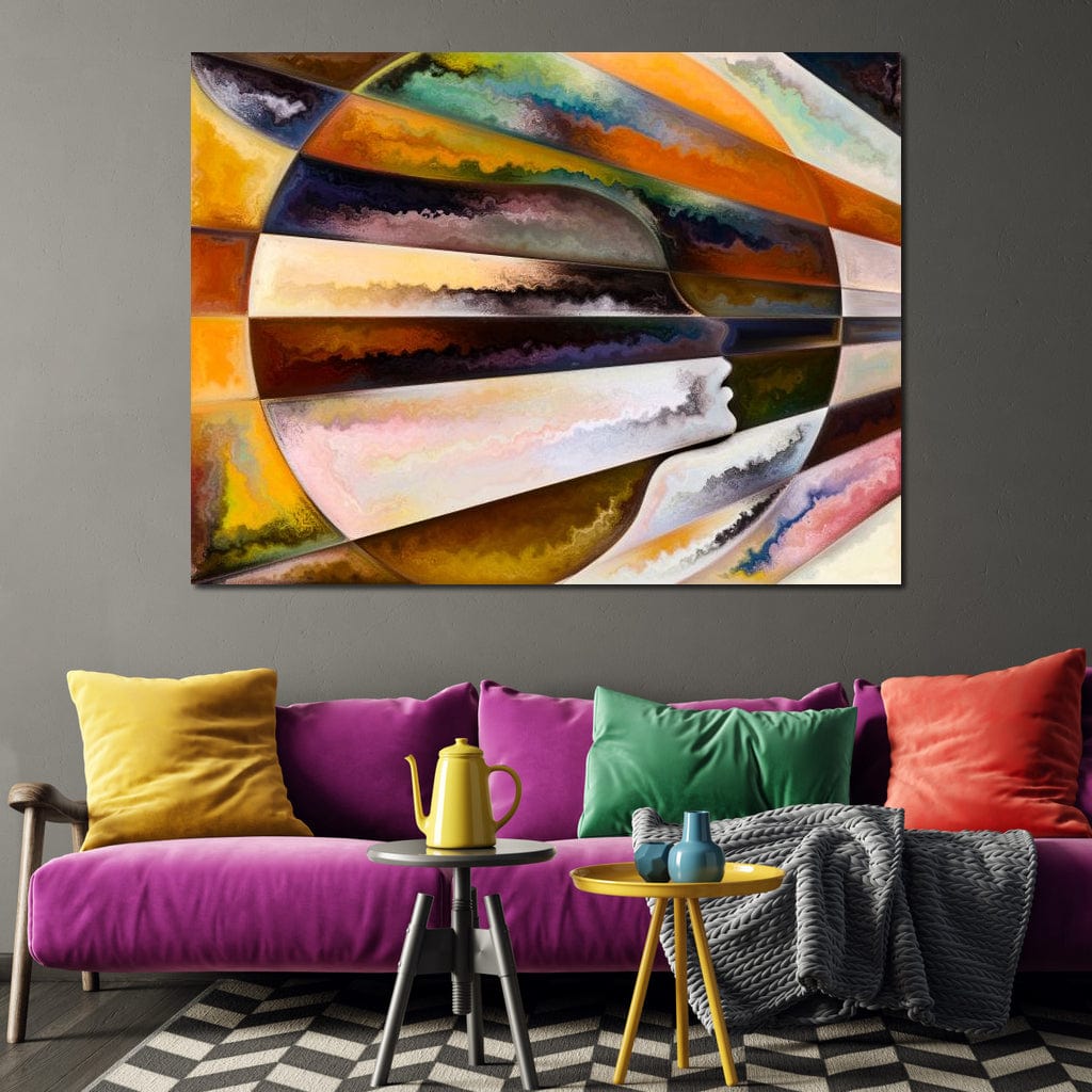 Colored Visage Canvas Wall Art