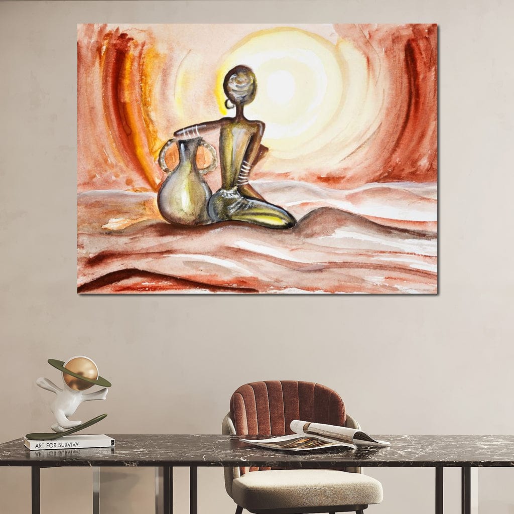 Sunset in Africa Canvas Wall Art