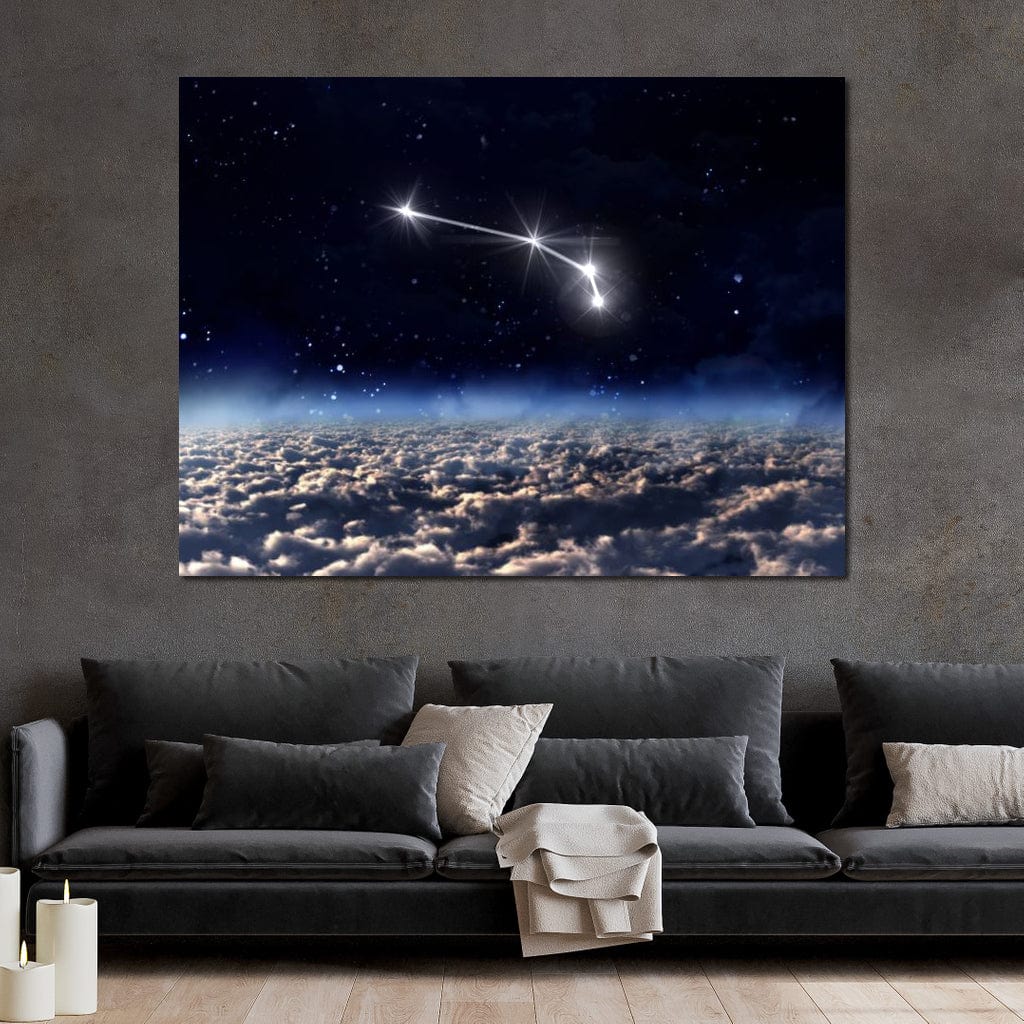 Aries Horoscope Constellation Canvas Wall Art