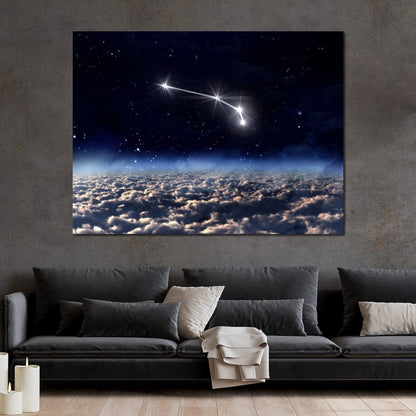 Aries Horoscope Constellation Canvas Wall Art
