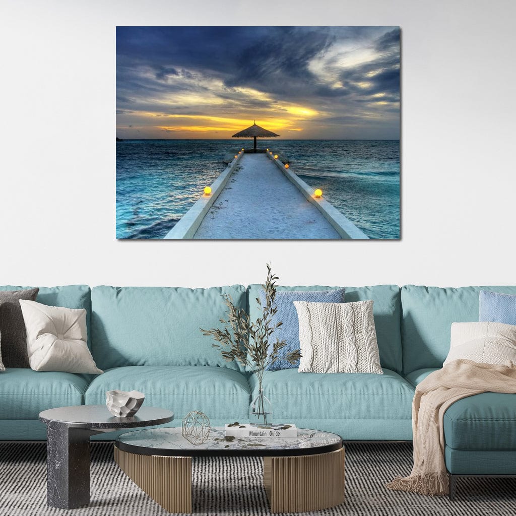 Maldivian Sunset Canvas Wall Art