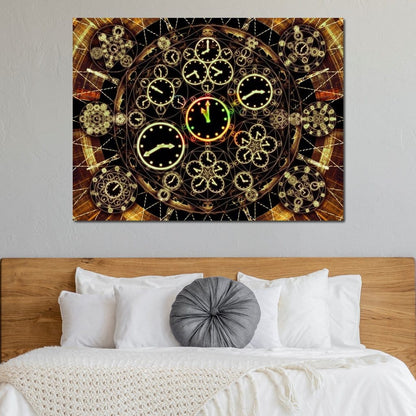 Circles of Time Canvas Wall Art