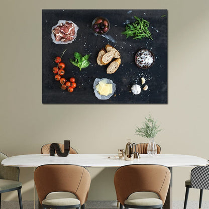 Sandwich Ingredients Canvas Wall Art