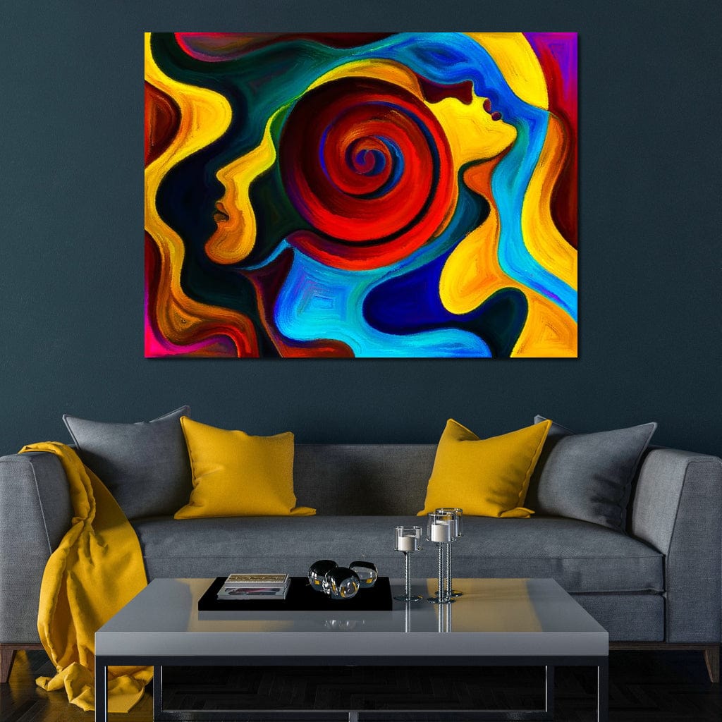 Red Swirl Canvas Wall Art
