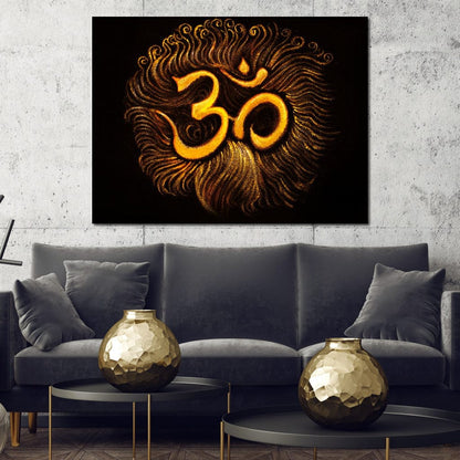 Golden OM Canvas Wall Art